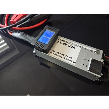 POWER SUPPLY 14,4V 90A / VOLTAGE & AMPS METER /